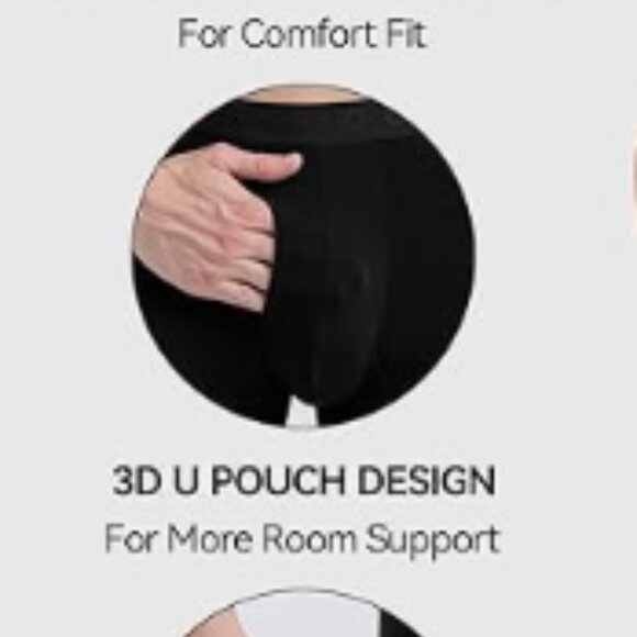 BAMBOO COOL Men's Underwear Boxer Briefs,SZ Lge Breathable Soft Moisture-Wick - Picture 5 of 5